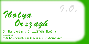 ibolya orszagh business card
